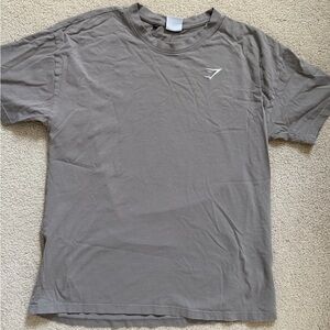 Gymshark Tee Shirt. The color is so pretty. Kind of a purple-y beige.